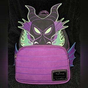 Exclusive GITD Maleficient Dragon Loungefly Mini Backpack
